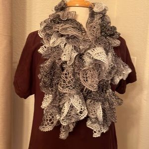 Crocheted Ruffled Scarf